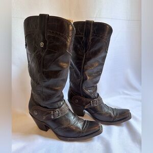 RIO GRANDE Limited Women’s Genuine Leather Western Cowboy Boots RARE Couture